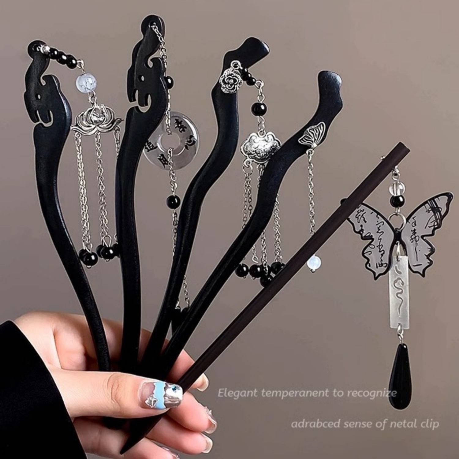 Light Luxury Wooden Tassel Hai - Hair Fork Stick ulasan dan harga