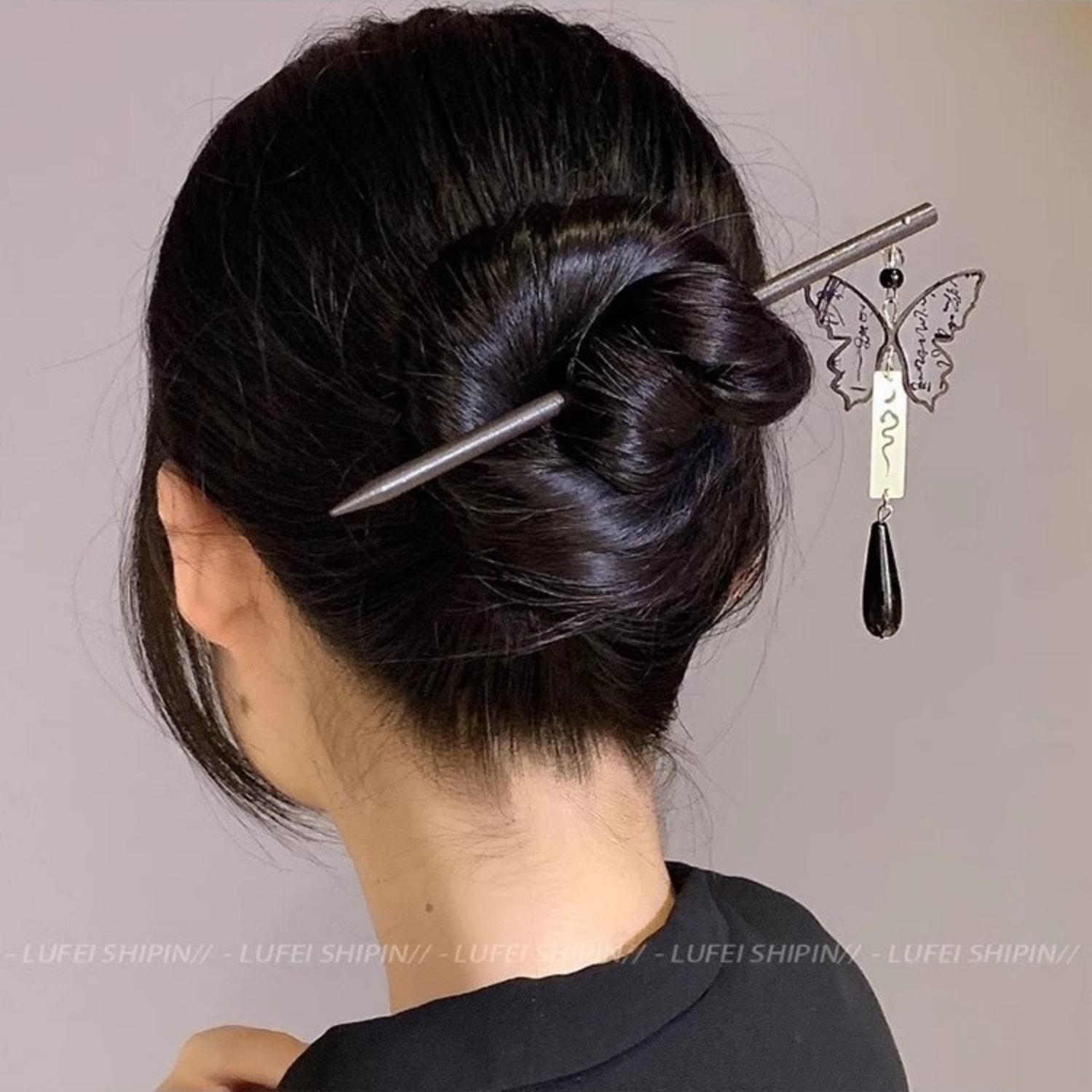 Light Luxury Wooden Tassel Hai - Hair Fork Stick ulasan dan harga