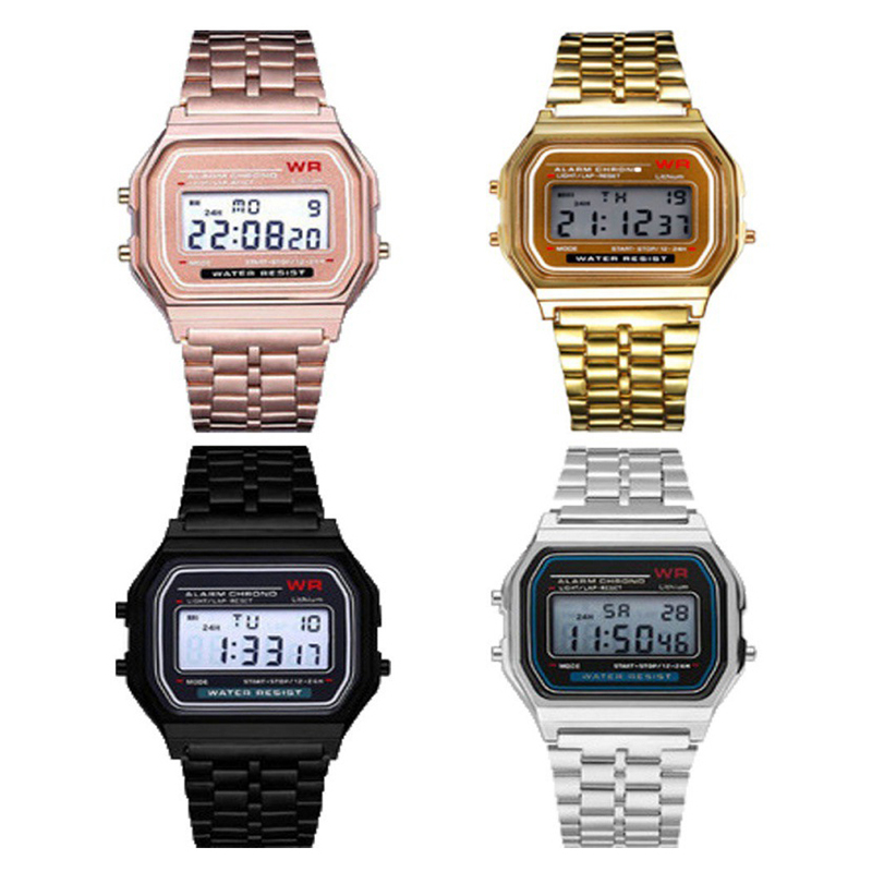 LED Stainless Steel Band Watch - Women Accessories Display ulasan dan harga
