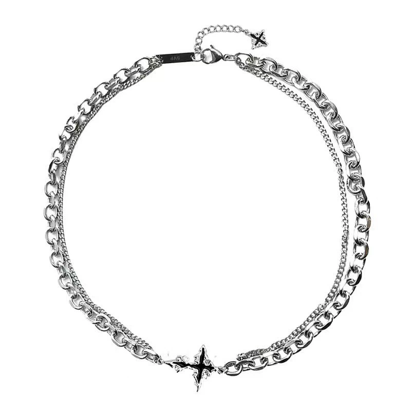 Punk Black Cross Pendant Chain - Women'S Emo Accessories ulasan dan harga