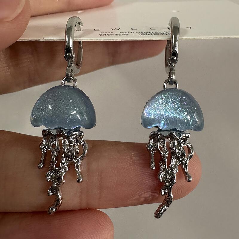Cute Blue Jellyfish Ocean Pend - Women'S Emo Accessories ulasan dan harga