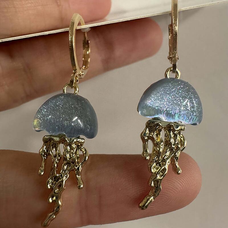 Cute Blue Jellyfish Ocean Pend - Women'S Emo Accessories ulasan dan harga