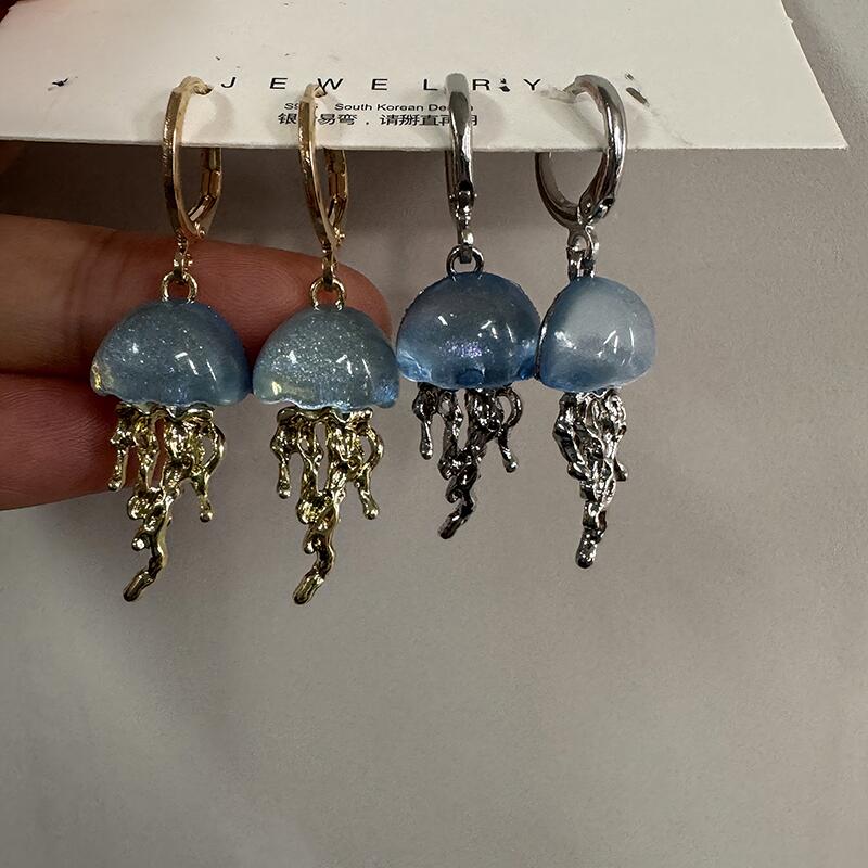 Cute Blue Jellyfish Ocean Pend - Women'S Emo Accessories ulasan dan harga