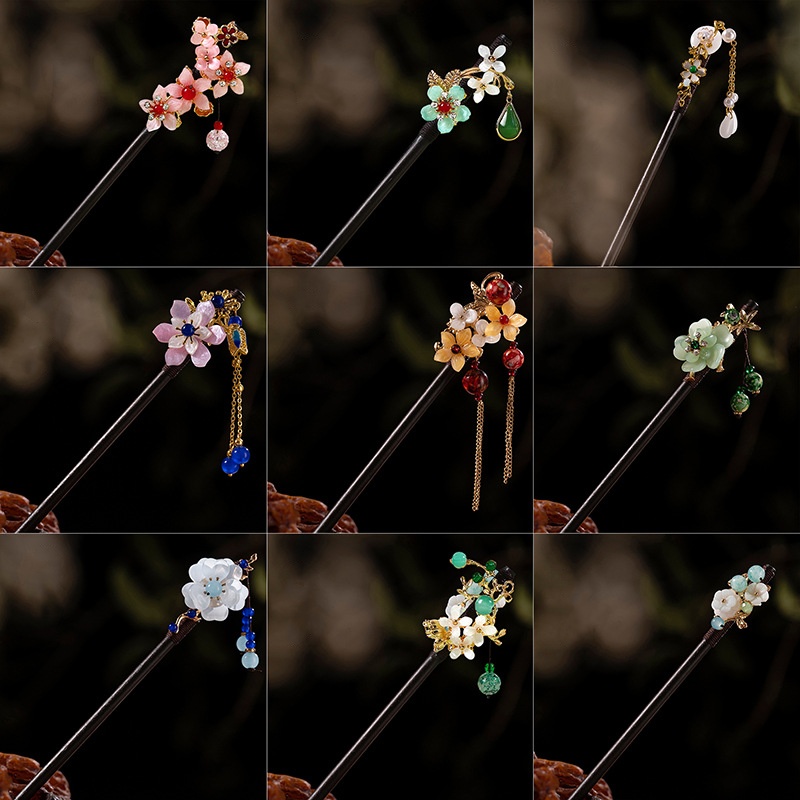 1Pc Wooden Hairpin Headdress f - Women Accessories Shop ulasan dan harga