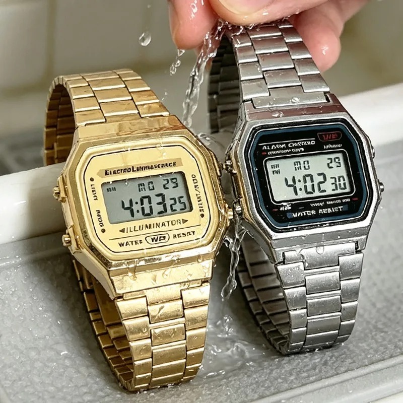 Luxury F91W Steel Band Watches - Women Accessories Display ulasan dan harga