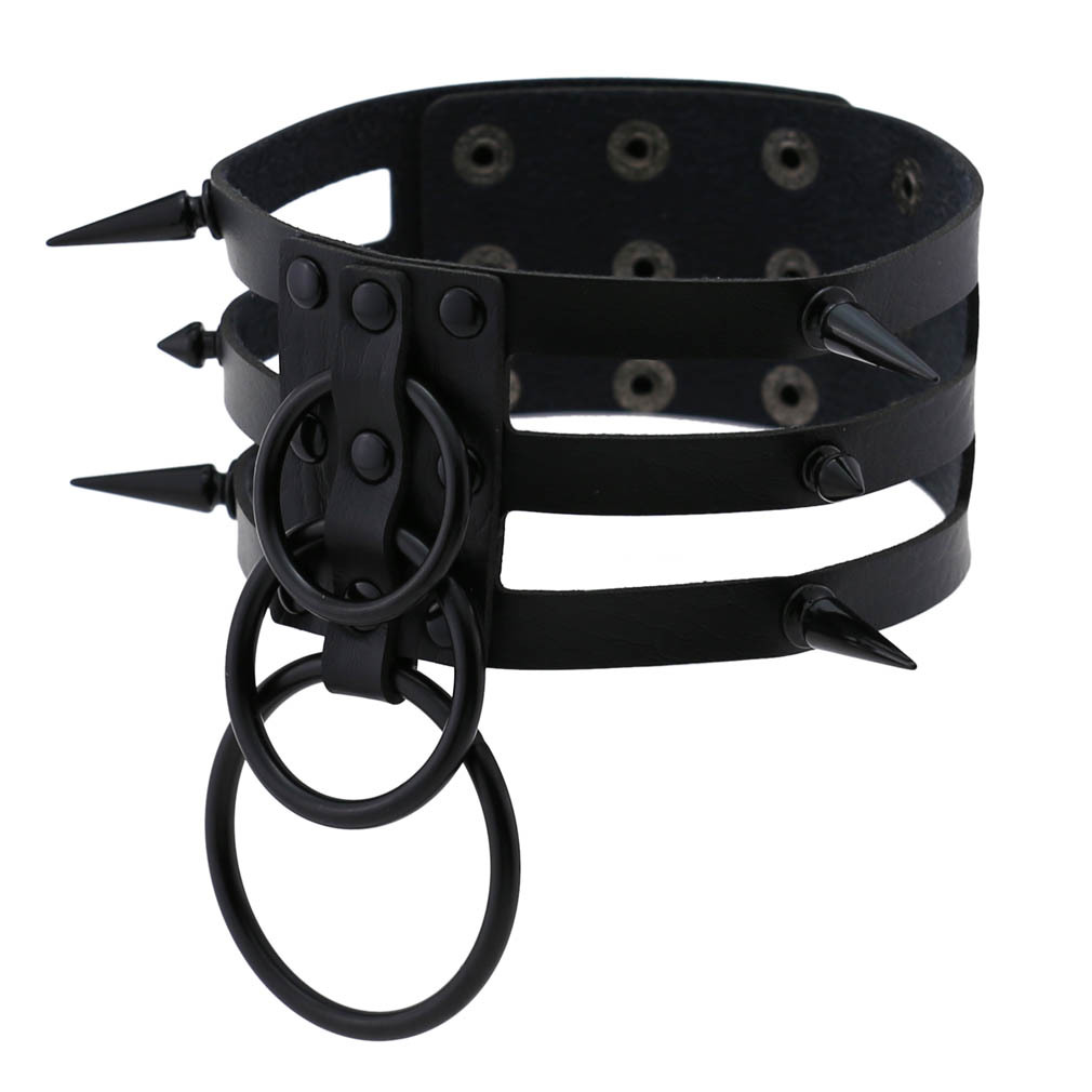 Fashion Women Men Black Rivet  - Women'S Emo Accessories ulasan dan harga