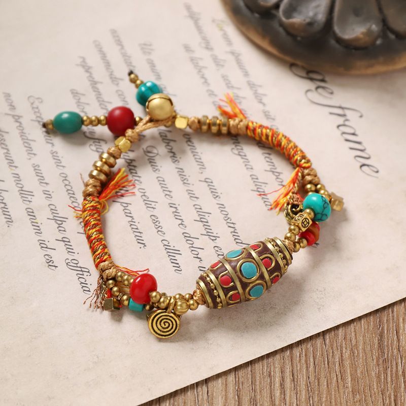 Tibetan Retro Woven Bracelet N - Women Accessories Nepal ulasan dan harga