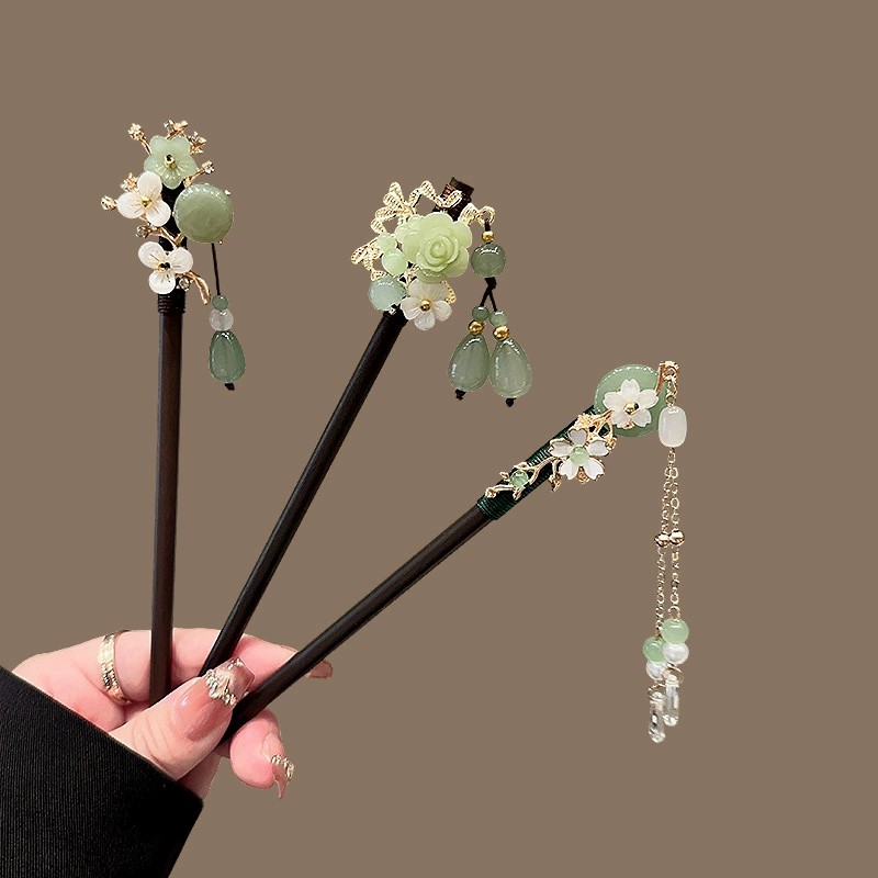 Antique Wooden Hairpin Women's - Hair Fork Stick ulasan dan harga