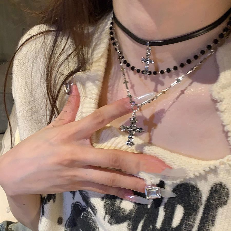 Gothic Punk Y2K Metal Cross Pe - Women'S Emo Accessories ulasan dan harga