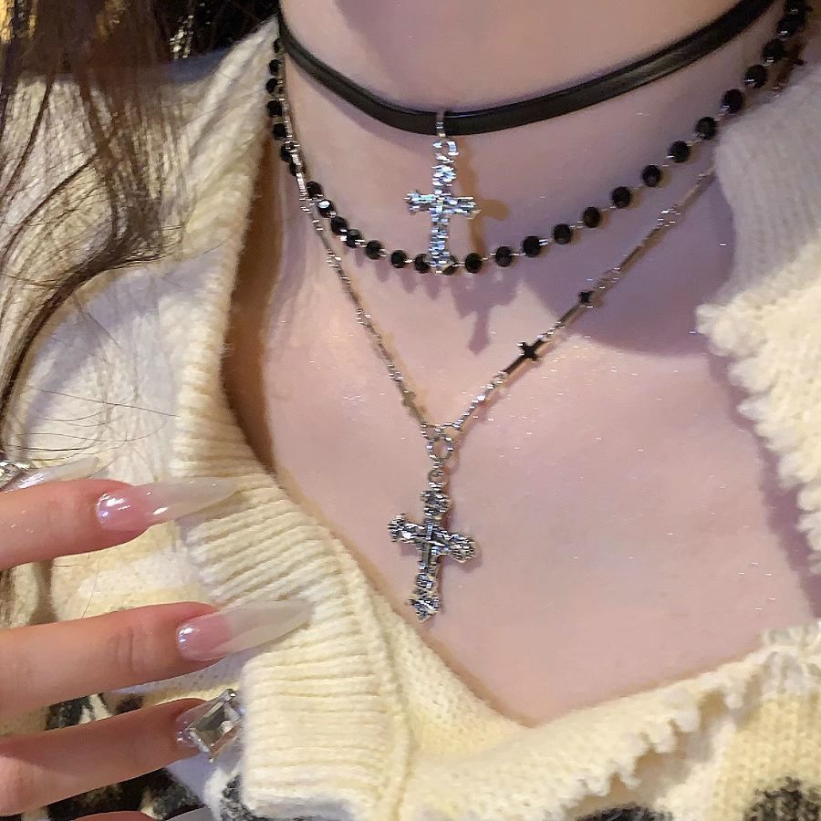 Gothic Punk Y2K Metal Cross Pe - Women'S Emo Accessories ulasan dan harga