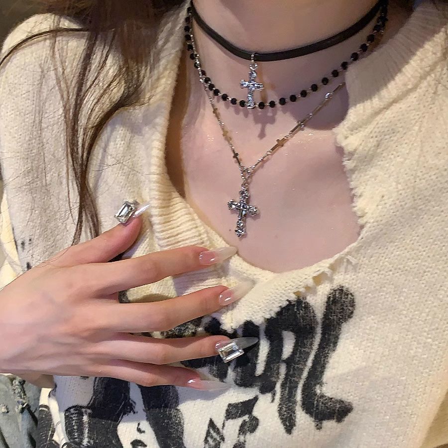 Gothic Punk Y2K Metal Cross Pe - Women'S Emo Accessories ulasan dan harga
