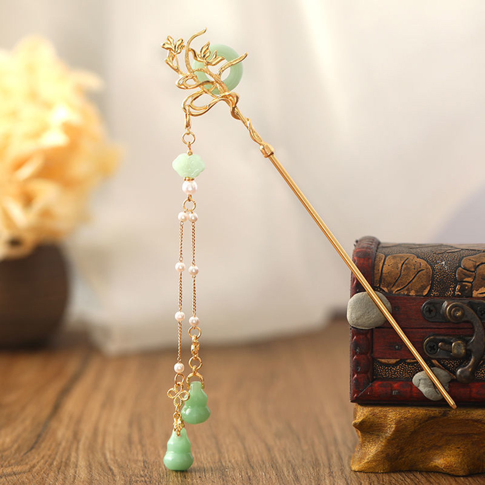 Chinese Style Glass Hairpin Fo - Women Accessories Shop ulasan dan harga