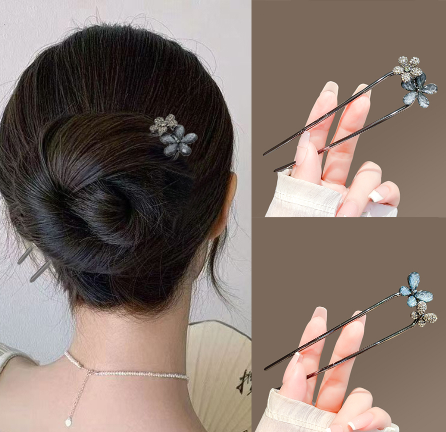 Vintage Floral Butterfly Hair  - Hair Fork Stick ulasan dan harga