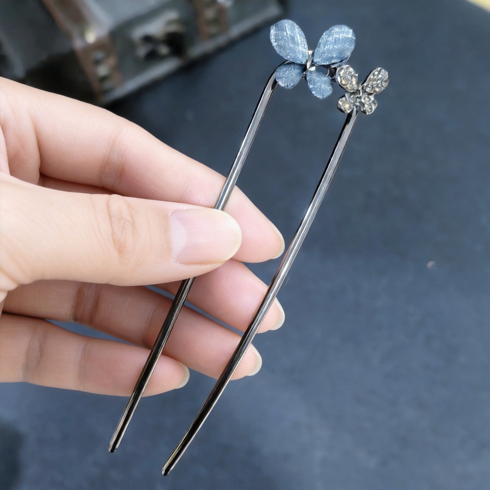 Vintage Floral Butterfly Hair  - Hair Fork Stick ulasan dan harga