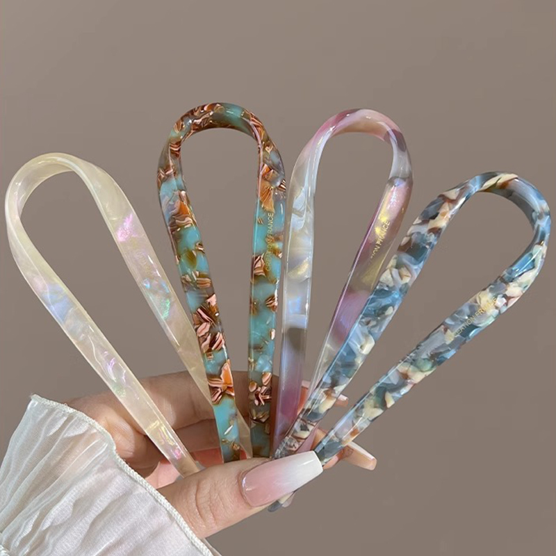 U-Shaped Hair Sticks Acetate A - Hair Fork Stick ulasan dan harga