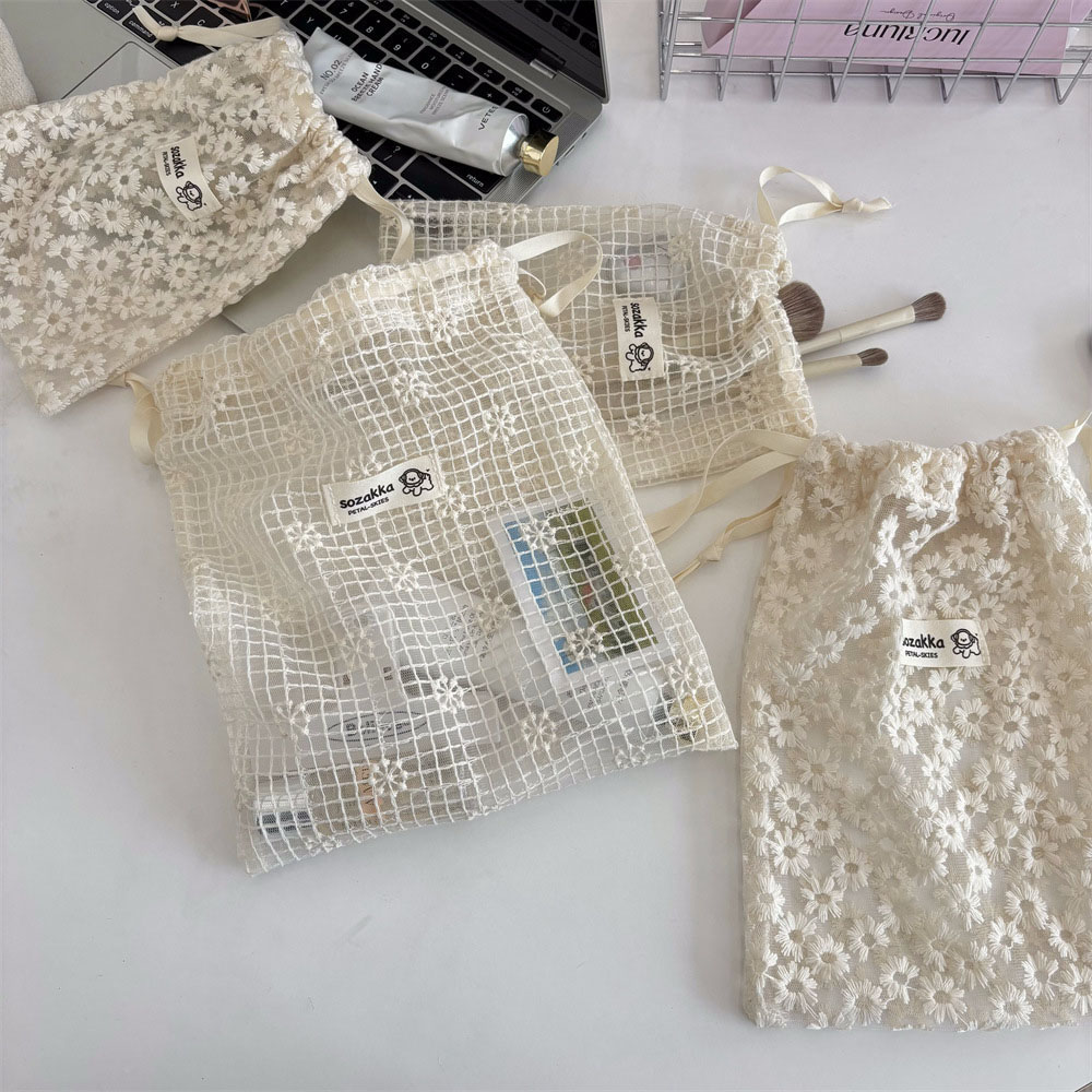Lace Embroidered Daisy Mesh Dr - Women Accessories Products ulasan dan harga