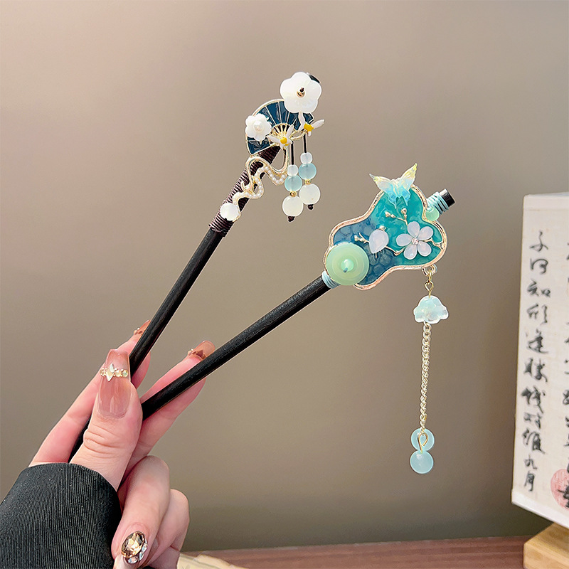Classic Tassel Hair Stick Blac - Hair Fork Stick ulasan dan harga