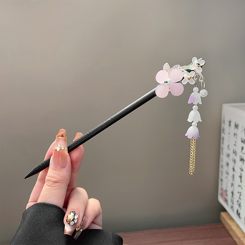 Classic Tassel Hair Stick Blac - Hair Fork Stick ulasan dan harga