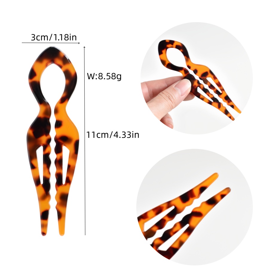 1 PC Acrylic Fish Tail U-shape - Hair Fork Stick ulasan dan harga