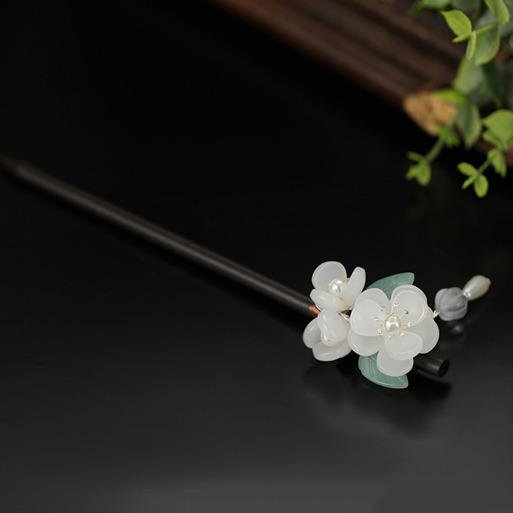 Retro Flower Hairpin With Pear - Hair Fork Stick ulasan dan harga